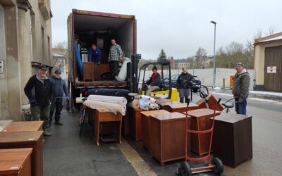 Container auf dem Weg nach Burkina Faso
